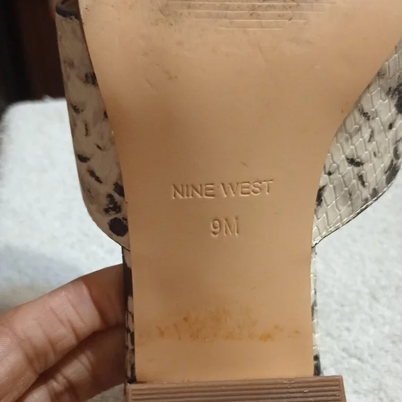 Nine West Snakeskin Patterned Mules - Picture 7 of 7